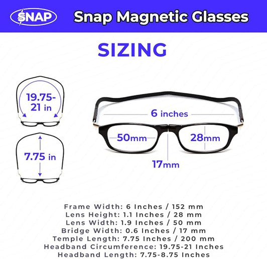 Snap Magnetic C3 Unisex Oval Designer Reading Glasses in Grey Crystal Silver 52mm