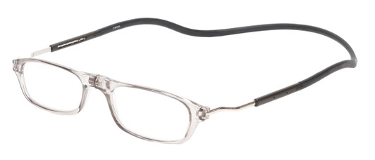 Snap Magnetic C3 Unisex Oval Designer Reading Glasses Grey Crystal  52mm Custom Lenses