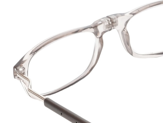 Snap Magnetic C3 Unisex Oval Designer Reading Glasses Grey Crystal  52mm Custom Lenses