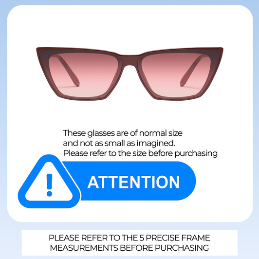 Size Awareness Illustration of QUAY Australia Bad Habit Women's Cat Eye Full Rim Designer Prescription Eyeglasses in Oxblood Red 65mm Rx-Progressive