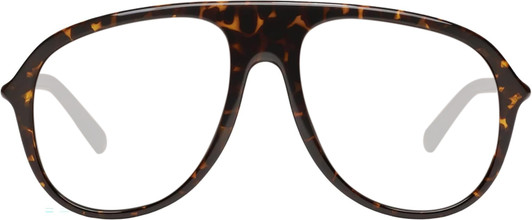 Front View of QUAY Australia Chart Topper Designer Reading Eye Glasses with Custom Cut Powered Lenses in Dark Brown Tortoise Mens Pilot Full Rim Acetate 57 mm