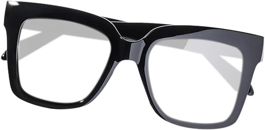Top View of QUAY Australia Icy Designer Reading Eye Glasses in Gloss Black Ladies Square Full Rim Acetate 52 mm