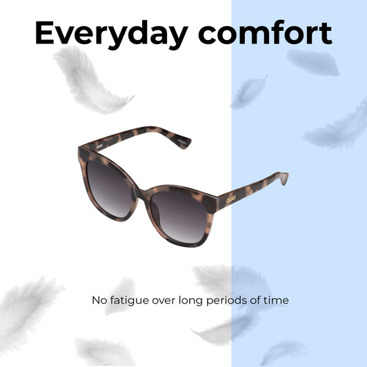 Lightweight Construction Illustration of QUAY Australia It's My Way Womens Cat Eye Blue Light Glasses Black Tortoise 59mm