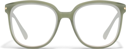 Front View of QUAY Australia Rent Free Designer Reading Eye Glasses with Custom Cut Powered Lenses in Jade Green Ladies Panthos Full Rim Acetate 59 mm
