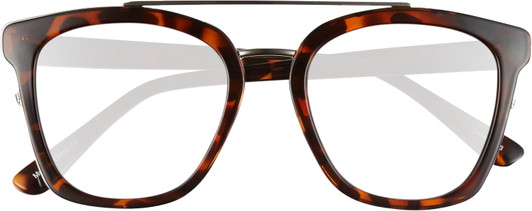 Front View of QUAY Australia Sweet Dreams Designer Bi-Focal Prescription Rx Eyeglasses in Brown Tortoise Unisex Panthos Full Rim Acetate 54 mm