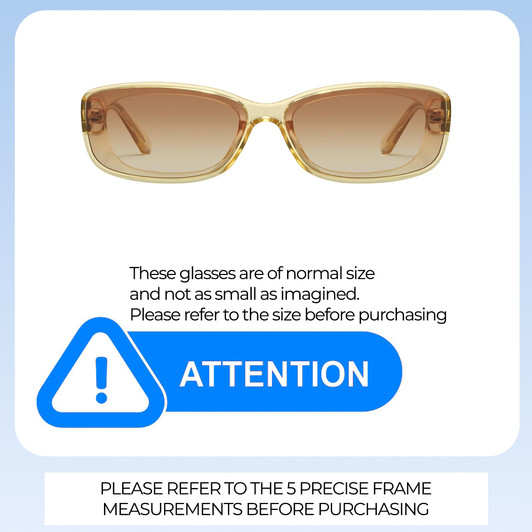 Size Awareness Illustration of QUAY Australia Vibe Check Designer Reading Glasses Yellow Square 62mm