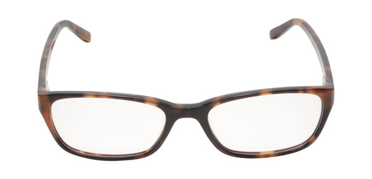 Front View of Jones New York J730 Women's Cat Eye Reading Glasses in Black Crystal Layer 53 mm