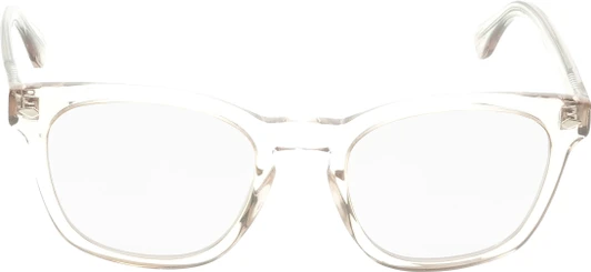 Front View of OTIS Summer of 67 X Designer Reading Eye Glasses in Eco Clear Unisex Square Full Rim Acetate 52 mm