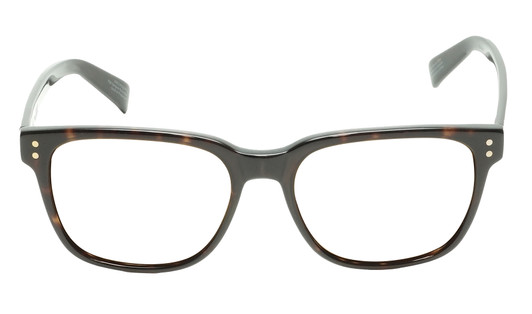 Front View of OTIS Test of Time X Designer Progressive Lens Prescription Rx Eyeglasses in Eco Havana Tortoise Unisex Square Full Rim Acetate 55 mm