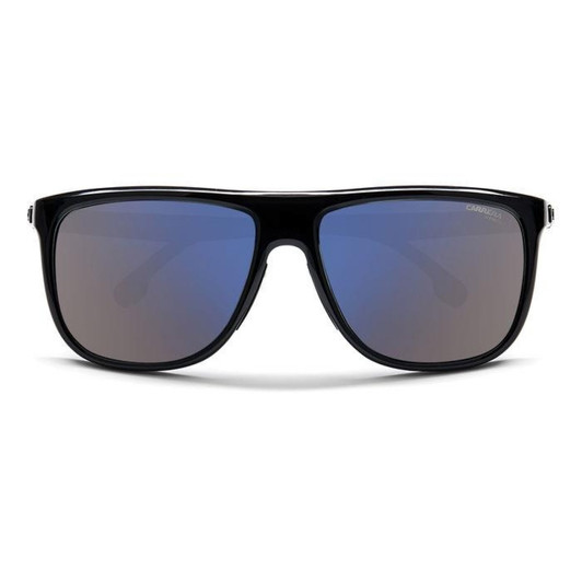 Top View of Carrera HYPERFIT 17-S-D51 Unisex Square Designer Sunglasses in Blue Mirror 58 mm