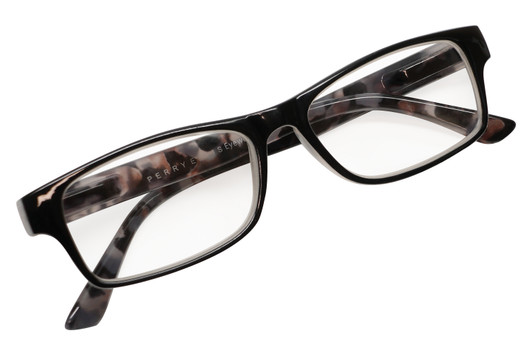 Top View of Perry Ellis PEBX44 Unisex Rectangular Full Rim Designer Reading Glasses in Gloss Black Marble 50mm