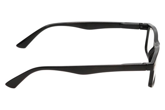 Side View of Perry Ellis PEBX54 Designer Blue Light Blocking Eyeglasses in Gloss Black Marble Unisex Rectangular Full Rim Acetate 53 mm