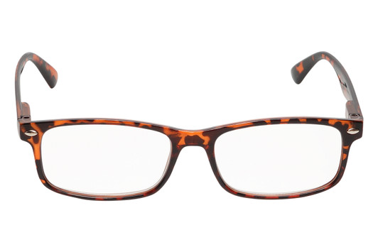 Front View of Perry Ellis PEBX54 Designer Reading Eye Glasses with Custom Cut Powered Lenses in Gloss Tortoise Havana Marble Unisex Rectangular Full Rim Acetate 53 mm