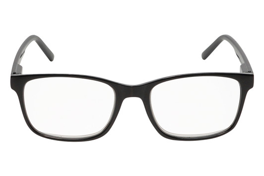 Front View of Perry Ellis PEBX55 Designer Single Vision Prescription Rx Eyeglasses in Gloss Black Marble Unisex Square Full Rim Acetate 52 mm