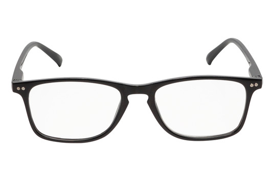 Front View of Perry Ellis PEBX57 Designer Reading Eye Glasses with Custom Cut Powered Lenses in Gloss Black Marble Unisex Panthos Full Rim Acetate 50 mm
