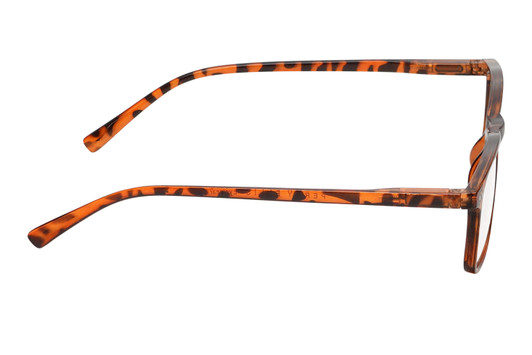 Side View of Perry Ellis PEBX57 Designer Bi-Focal Prescription Rx Eyeglasses in Gloss Tortoise Havana Marble Unisex Panthos Full Rim Acetate 50 mm