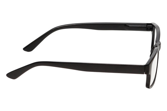 Side View of Perry Ellis PEBX59 Designer Blue Light Blocking Eyeglasses in Gloss Black Marble Unisex Rectangular Full Rim Acetate 50 mm