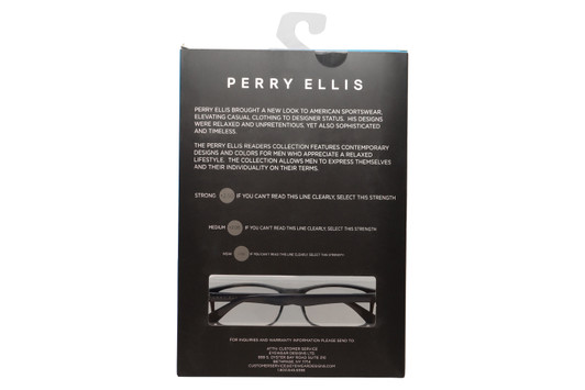 Front View of Perry Ellis PEBX54 Unisex Rectangular Full Rim Designer Reading Glasses in Gloss Brown Marble, Gloss Navy Blue Marble, Gloss Black Marble 53mm