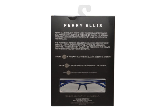 Front View of Perry Ellis PEBX58 Unisex Rectangular Semi-Rimless Designer Reading Glasses in Gloss Navy Blue Marble, Gloss Tortoise Havana Marble, Gloss Black Marble 50mm