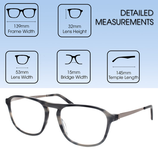 Front View of Eyebobs Schmoozer 609 11 Designer Reading Glasses Grey Tortoise & Gun Metal 51mm