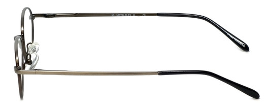 Side View of Calabria MetalFlex U Brown Designer Blue Light Block Reading Glasses 48mm /Power