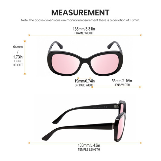 Medspex Calabria SOPHIA Gloss Black FL-41 Rose Color Therapy Reading Glasses image 3