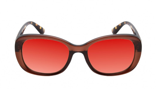 Medspex Calabria SOPHIA Brown Crystal Tortoise Deep Red Color Therapy Reading Glasses image 5