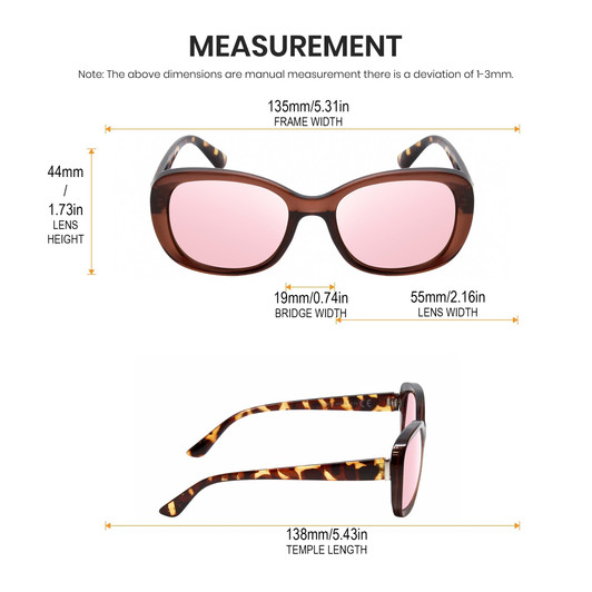 Medspex Calabria SOPHIA Brown Crystal Tortoise FL-41 Rose Color Therapy Reading Glasses image 3
