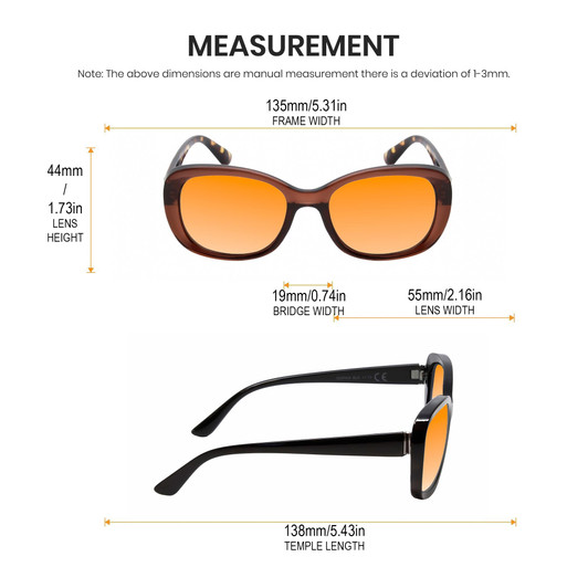 Medspex Calabria SOPHIA Brown Crystal Tortoise Light Orange Color Therapy Reading Glasses image 3