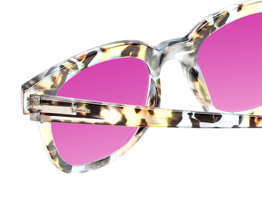 Medspex R785 Shiny Blue Quartz/Brown Black Passion Purple Color Therapy Reading Glasses