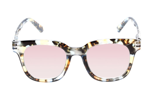 Medspex R785 Shiny Blue Quartz/Brown Black FL-41 Rose Color Therapy Reading Glasses