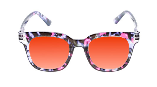 Medspex R785 Shiny Pink Quartz/Blue Black Amber Orange Color Therapy Reading Glasses