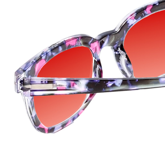 Medspex R785 Shiny Pink Quartz/Blue Black Deep Red Color Therapy Reading Glasses