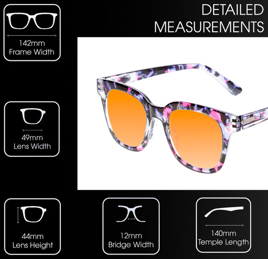 Medspex R785 Shiny Pink Quartz/Blue Black Light Orange Color Therapy Reading Glasses