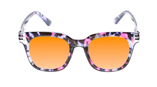 Medspex R785 Shiny Pink Quartz/Blue Black Light Orange Color Therapy Reading Glasses