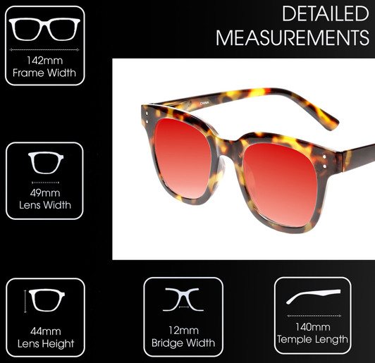 Medspex R785 Tortoise Havana Brown Gold Deep Red Color Therapy Reading Glasses