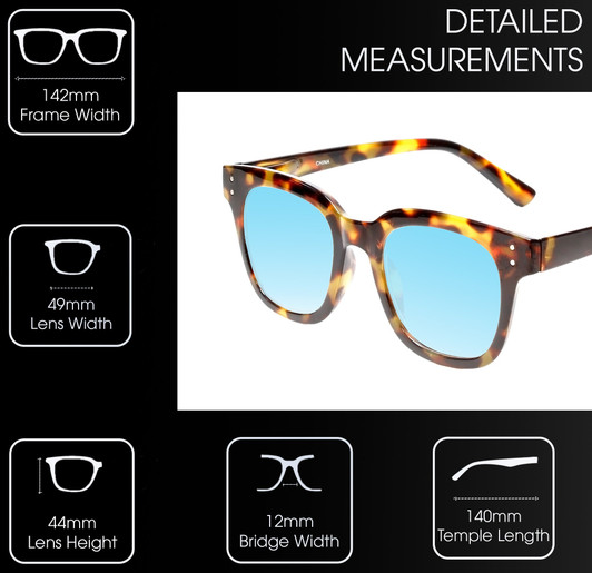 Medspex R785 Tortoise Havana Brown Gold Baby Blue Color Therapy Reading Glasses