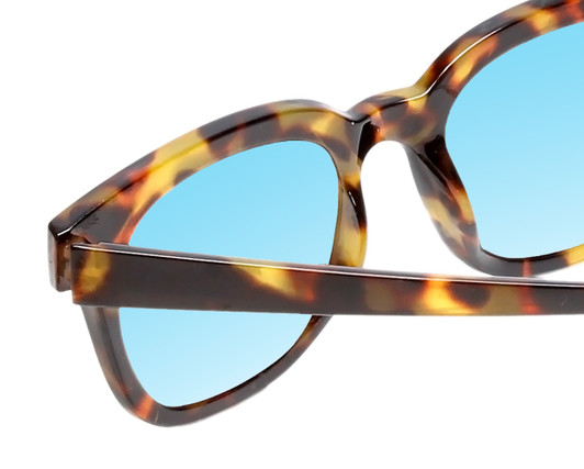 Medspex R785 Tortoise Havana Brown Gold Baby Blue Color Therapy Reading Glasses