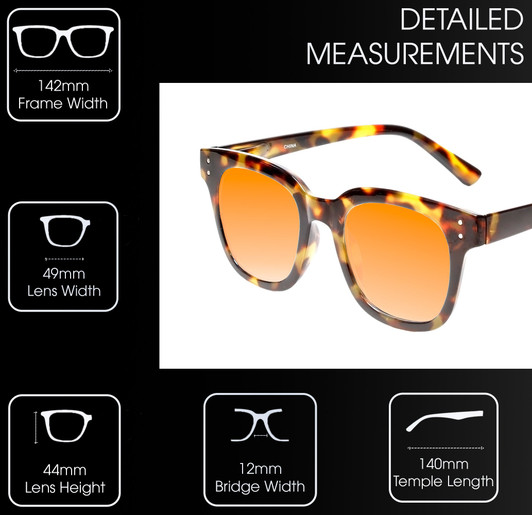Medspex R785 Tortoise Havana Brown Gold Light Orange Color Therapy Reading Glasses