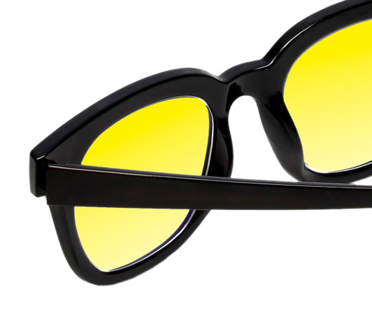 Medspex R785 Gloss Black Gold Yellow Color Therapy Reading Glasses