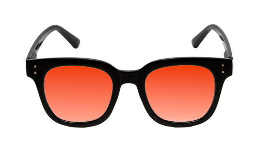 Medspex R785 Gloss Black Amber Orange Color Therapy Reading Glasses