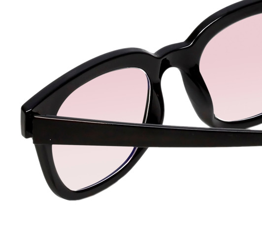 Medspex R785 Gloss Black FL-41 Rose Color Therapy Reading Glasses