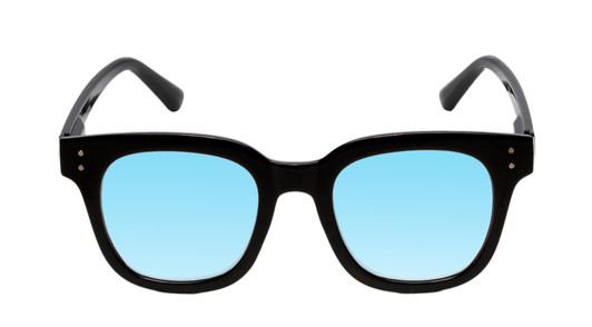 Medspex R785 Gloss Black Baby Blue Color Therapy Reading Glasses