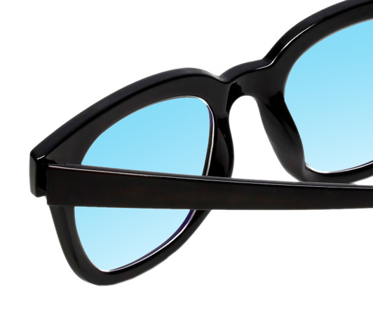 Medspex R785 Gloss Black Baby Blue Color Therapy Reading Glasses
