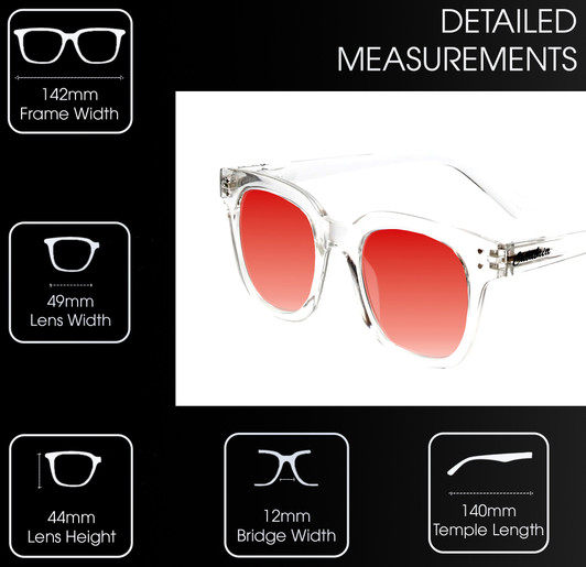 Medspex R785 Crystal Clear Deep Red Color Therapy Reading Glasses