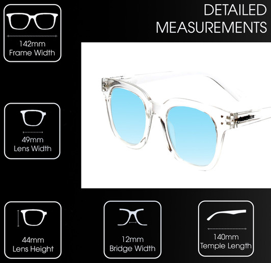 Medspex R785 Crystal Clear Baby Blue Color Therapy Reading Glasses