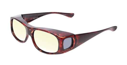 Medspex Fl012 Amber Brown Tortoise Havana Crystal (Fl012) Yellow Color Therapy Reading Glasses
