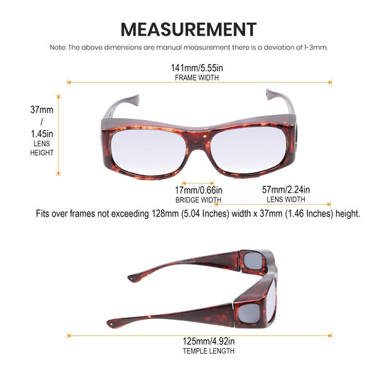 Medspex Fl012 Amber Brown Tortoise Havana Crystal (Fl012) Violet Color Therapy Reading Glasses