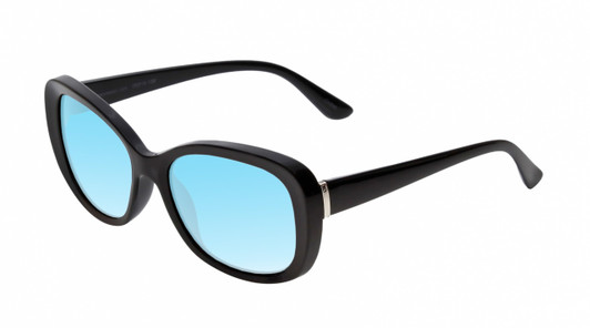 Medspex Calabria SOPHIA Gloss Black Baby Blue Color Therapy Reading Glasses