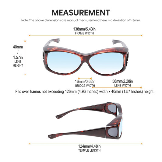 Medspex Fl010 Tortoise Havana Deep Dark Blue Color Therapy Reading Glasses